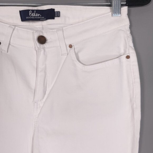 Boden‎ Women’s THE MAYFAIR MODERN SKINNY Jeans White T0119 Size 6P - Picture 12 of 13